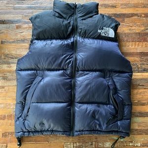 North Face Puffer Vest (Black & Purple)